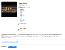 Tablet Screenshot of ginzahibachi.com